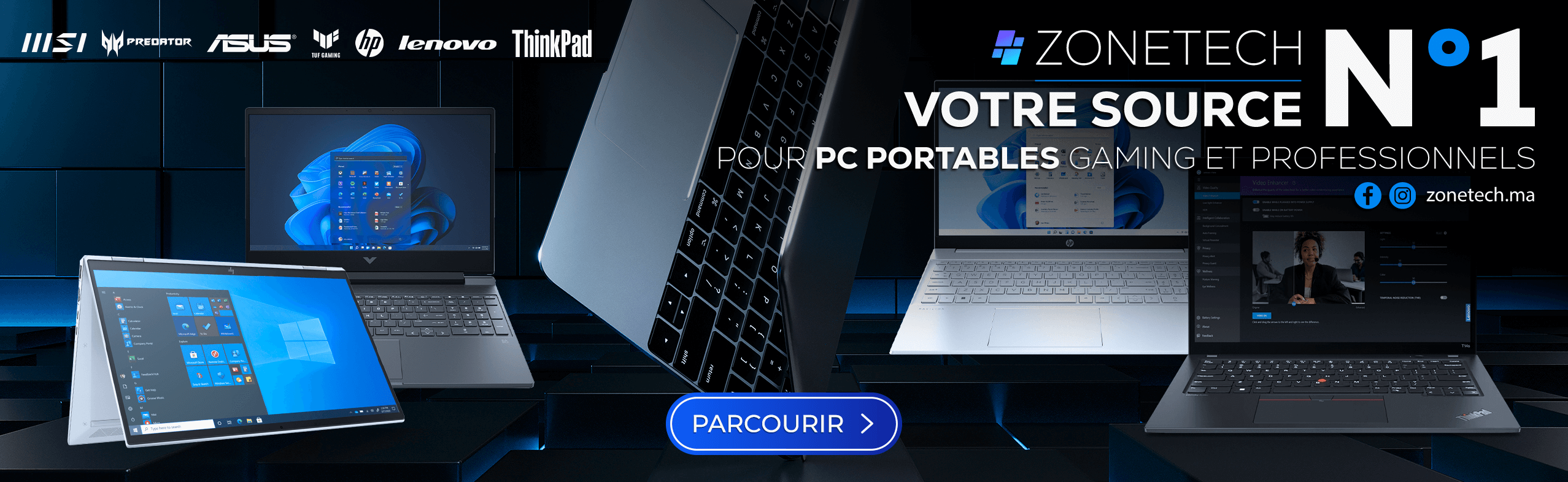 PC portables - PC Gamer Maroc - Pc bureaux - Zonetech.ma