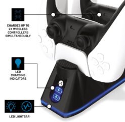 Station de Recharge Double STEALTH SP-C100 V avec câble Play & Charge pour PS5 Sur Zonetech Maroc