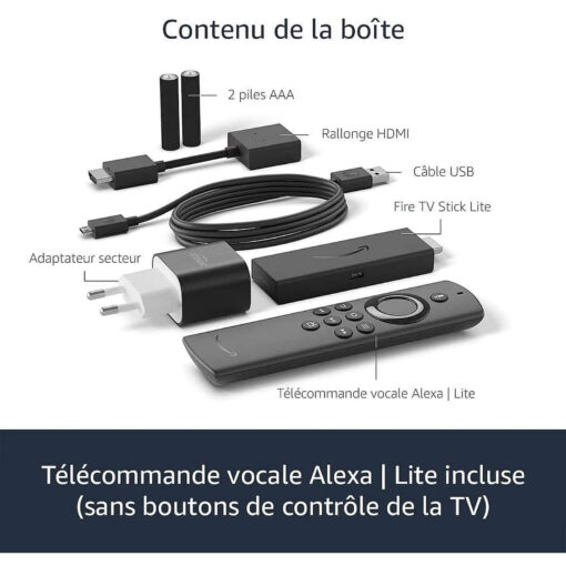 Amazon Fire TV Stick Lite avec télécommande vocale Alexa