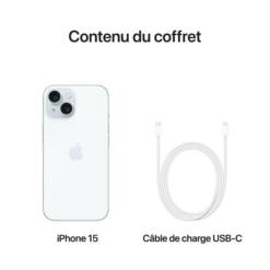iPhone 15 Bon Prix au Maroc | Apple iPhone 15 128 Go Bleu