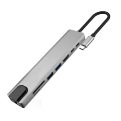 Adapter 8 in 1 USB C HUB prix Maroc | Adapter 8 in 1 sur Zonetech