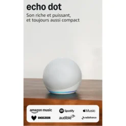 Enceinte Connectée Echo Dot (5e génération, modèle 2022) avec Bluetooth et Alexa Couleur Bleu-gris prix maroc
