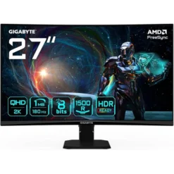 GIGABYTE G27QC 27" 165Hz 1440P écran Curved Gaming