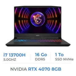 MSI Pulse 15 B13VGK i7-13700H/16Go DDR5/1TB SSD/RTX4070 8GB/15,6″ QHD 165 Hz