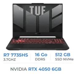 ASUS TUF A15 TUF507NU AMD Ryzen R7 7735HS/16GB DDR5/512GB SSD/RTX4050 6GB/15.6" 144Hz