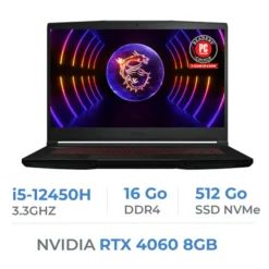 MSI THIN GF63 12VF i5-12450H/16GB/512GB SSD/RTX4060 8GB/15.6″ 144Hz IPS