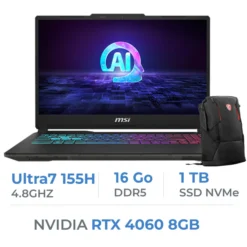 MSI CYBORG 15 AI-A1VFK ULTRA 7-155H /16GB DDR5/1TB SSD/RTX4060 8GB/15.6″ 144Hz