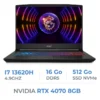 MSI Pulse 15 B13VGK i7-13620H/16Go/512GB SSD/RTX4070 8GB/15,6″ QHD 240Hz