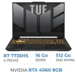 ASUS TUF GAMING F17-TUF707NV AMD Ryzen 7 7735HS/16GB/512GB SSD/RTX4060 8GB/17.3″ 144Hz
