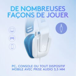 Logitech G G335 (Blanc) prix maroc