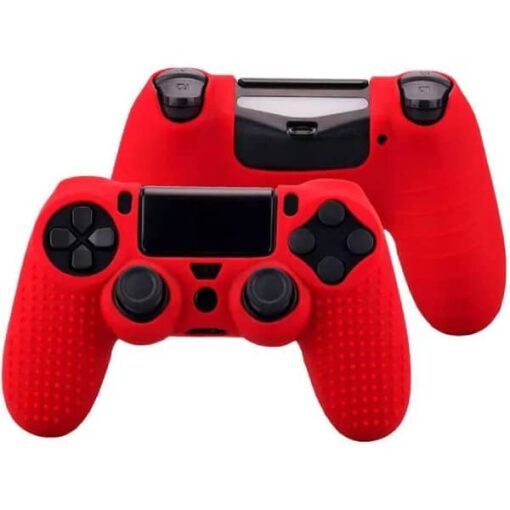 Coque de Protection en Silicone Compatible avec Manette PS4/Slim/PRO Rouge Prix Maroc