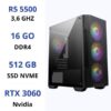 PC Gamer Ryzen 5 5500 /16GB/512GB SSD/RTX3060 12GB prix maroc