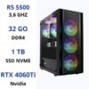 PC Gamer Ryzen 5 5500/1TB SSD/32GB/RTX4060Ti prix maroc