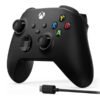 Xbox Manette sans fil Carbon Noir avec Câble USB-C pour PC, Xbox Series X/S/One