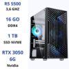 PC Gamer Maroc Ryzen 5 5500/16GB/1TB SSD/RTX3050 6G prix maroc