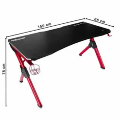 Bureau Gamer ArmadaX Archer B1 RGB 150 cm Rouge au Prix Maroc