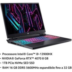 Acer Predator Helios Neo 16 PHN16-71-98AL i9 13900HX/16GB/1TB SSD/RTX4070 8GB/16'' 165Hz IPS WQXGA un prix compétitif au Maroc