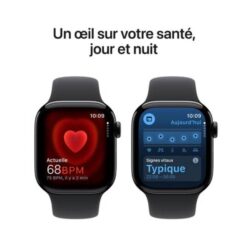 Apple Watch Series 10 GPS 42mm Boîtier en Aluminium Noir de Jais avec Bracelet Sport Noir au meilleur prix au Maroc