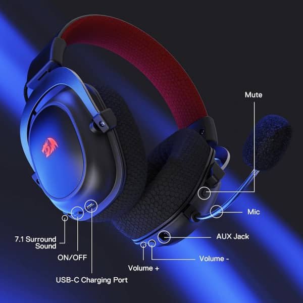 Redragon H510 PRO Zeus-X RGB Wireless Gaming Headset prix maroc