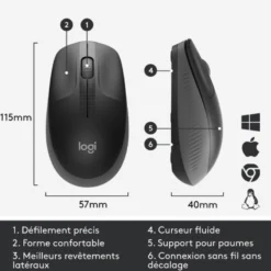 Logitech M190 (Charbon) au Prix Maroc