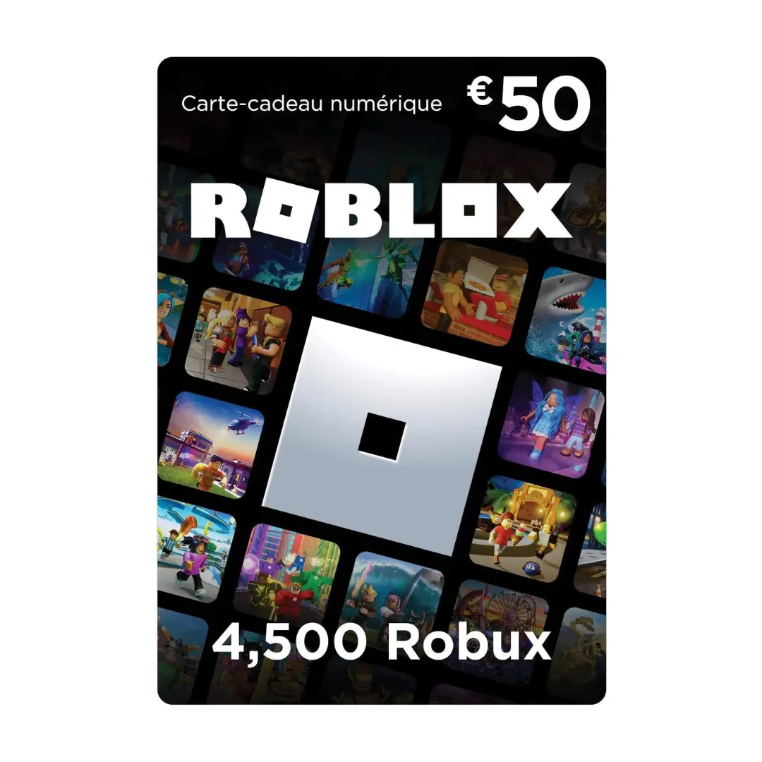 Carte Cadeau Roblox 4 500 Robux