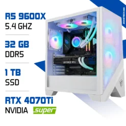 PC Gamer Ryzen 5 9600X avec RTX 4070 Ti SUPER – Gaming 1440p/4K Haute Performance – Zonetech.ma