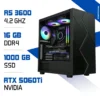 PC Gamer Ryzen 5 3600 / 1 To SSD / 16 Go DDR4 / RTX 5060 Ti