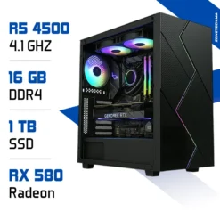 PC Gamer Ryzen 5 4500 avec carte graphique RX 580 – Zonetech.ma – Gaming fluide en Full HD