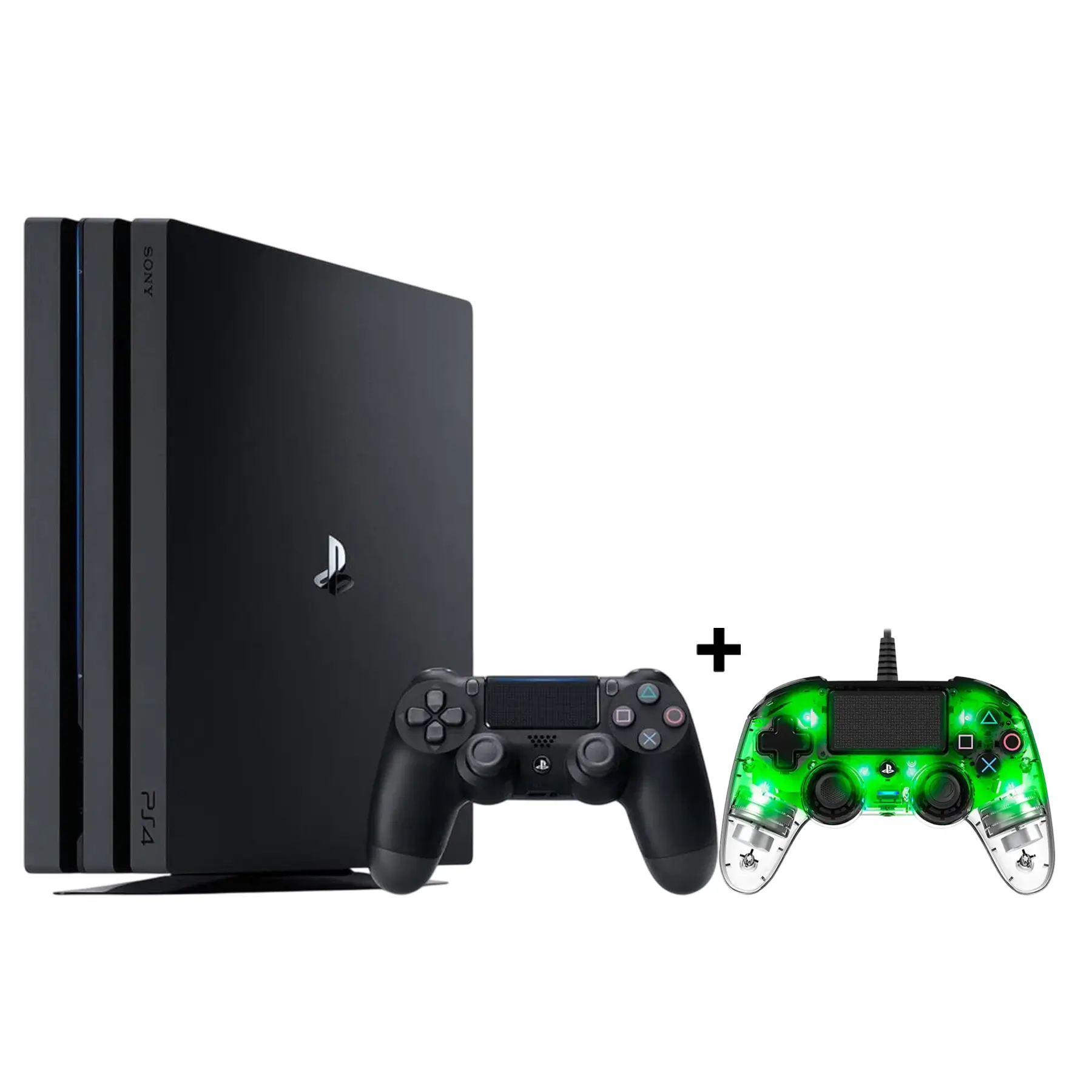 Pack PS4 Pro avec manette Nacon Compact Verte – Console 4K et manette rétroéclairée
