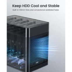 ORICO Station d'accueil USB 3.1 de type C à 5 baies pour disque dur externe SATA 3,5