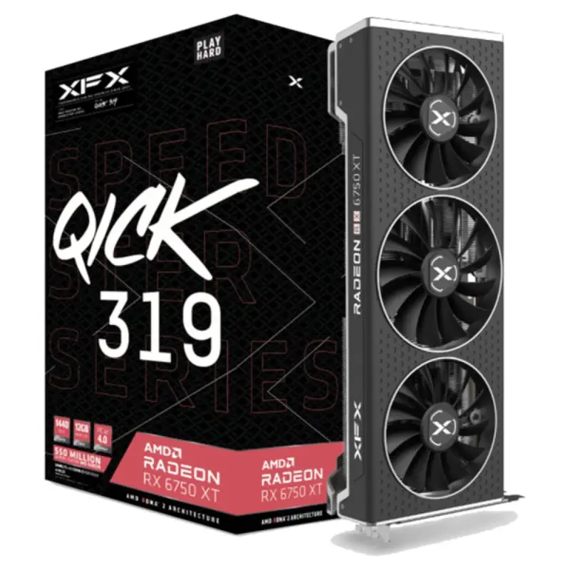 XFX AMD Radeon RX 6750 XT Speedster QICK 319 12GB GDDR6 au Prix Maroc