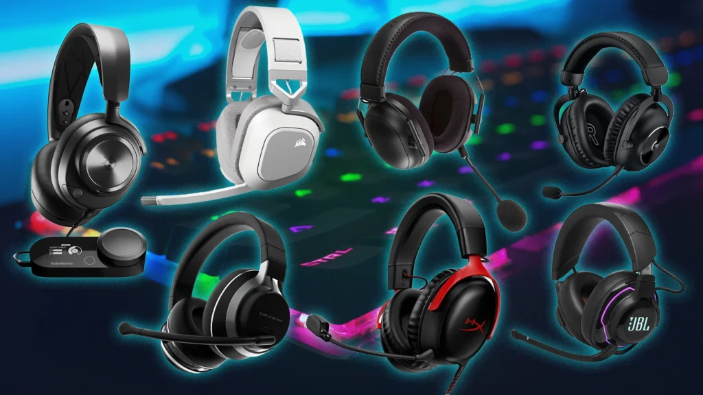 Casque gaming sans fil RGB posé sur un setup marocain avec une manette de PS5