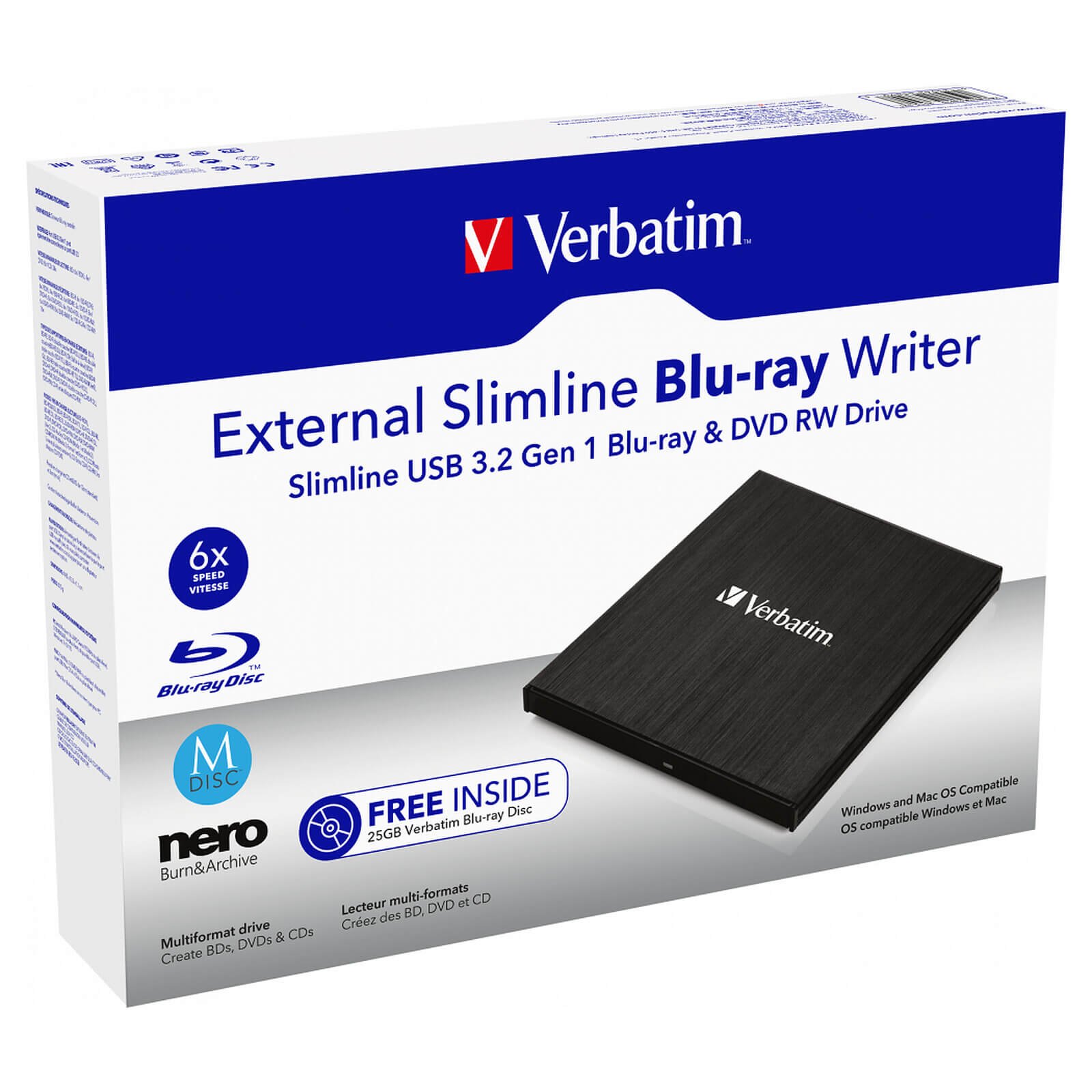 Verbatim Graveur de Blu-ray externe USB-A
