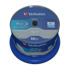 VERBATIM BD-R SL Datalife 25GB 6X – Pack de 50 Disques