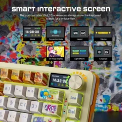 Redragon K708 Pro LCD Wireless Mechanical Keyboard (Doodle) MAROC