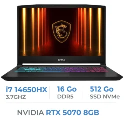 MSI Katana 15 HX B14WGK-006FR i7-14650HX/16Go/512Go SSD/RTX 5070/15.6" 144Hz/Win11