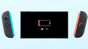 Nintendo Switch en train d’être utilisée avec écran et batterie optimisée