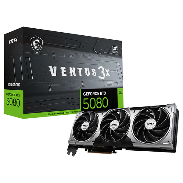 MSI GeForce RTX 5080 16G VENTUS 3X OC : la carte graphique ultime au meilleur prix au Maroc