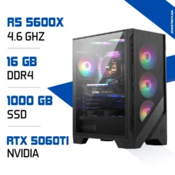 PC Gamer Ryzen 5 5600X / 1 To SSD / 16 Go DDR4 / RTX 5060 Ti