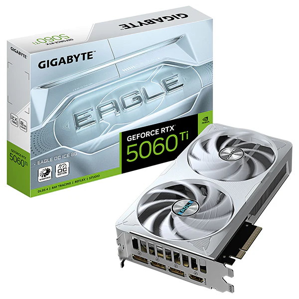 Gigabyte GeForce RTX 5060 Ti EAGLE ICE OC 8G : L’équilibre parfait entre refroidissement glacé, overclocking intelligent et design stylisé