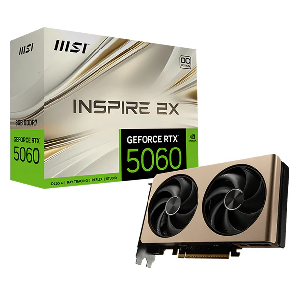 MSI GeForce RTX 5060 8G INSPIRE 2X OC : puissance et polyvalence au meilleur prix au Maroc