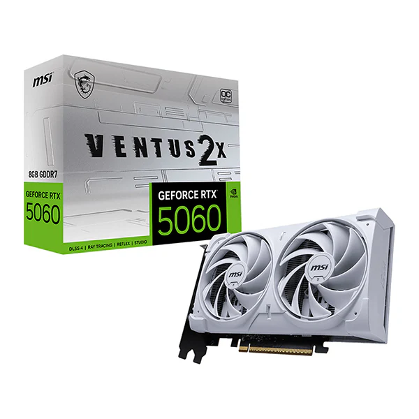 MSI GeForce RTX 5060 8G VENTUS 2X OC Blanc : la nouvelle ère du gaming haute performance et du design élégant