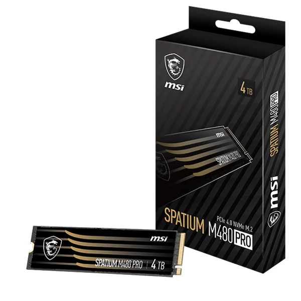 MSI SPATIUM M480 PRO PCIe 4.0 NVMe M.2 4TB – Performance Extrême et Fiabilité Totale