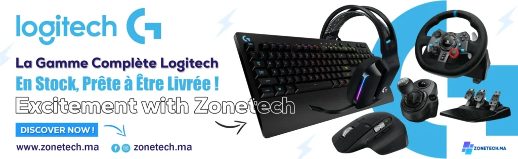 Logitech au Maroc : les meilleurs accessoires gaming et bureautiques sur Zonetech.ma