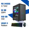 PC Gamer R5 3400G / 512GB SSD / 16GB/ Radeon Vega11 + Pack