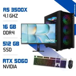 Setup Complet PC Gamer Zonetech Ryzen 5 3500X / 512 GB SSD / 16GB / RTX 5060