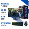 Setup Complet PC Gamer Zonetech Ryzen 5 3600 / 1TB SSD / 16GB / RTX 5050 (ZOTAC)