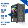 PC Gamer Zonetech Ryzen 5 3600 / 512GB SSD / 16GB / RTX 5050 8G