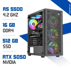 PC Gamer Zonetech Ryzen 5 5500 / 512GB SSD / 16GB / RTX 5050 8G