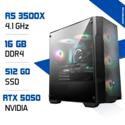 PC Gamer Zonetech Ryzen 5 3500X / 512GB SSD / 16GB / RTX 5050 8G Prix MAROC